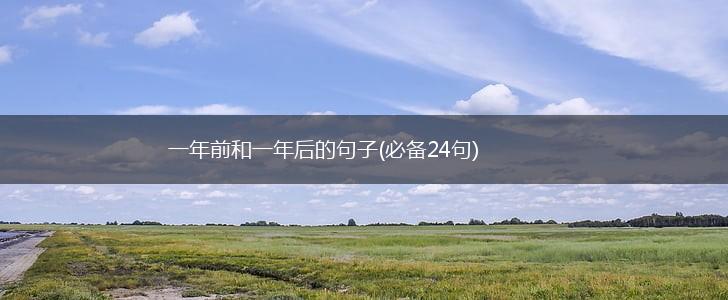 一年前和一年后的句子(必备24句),第1张