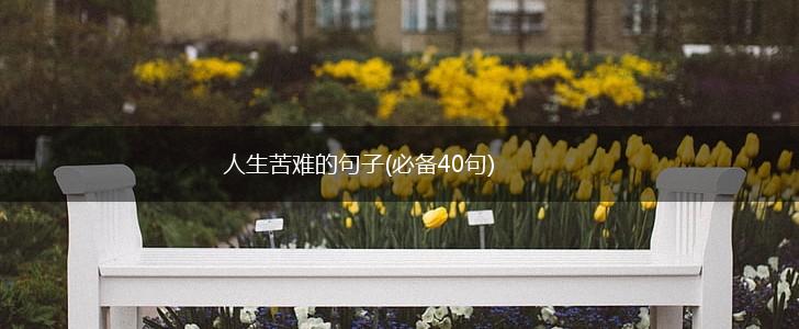 人生苦难的句子(必备40句),第1张