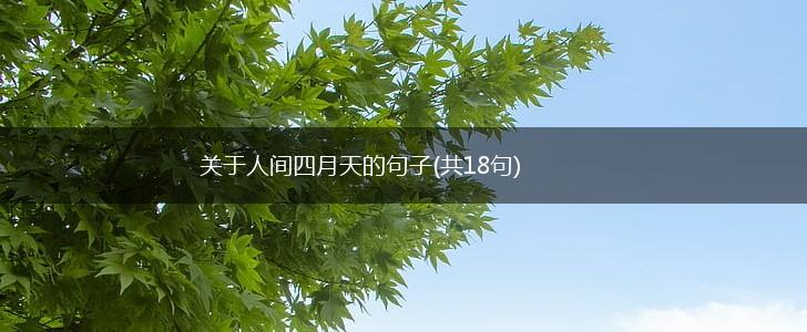 关于人间四月天的句子(共18句),第1张