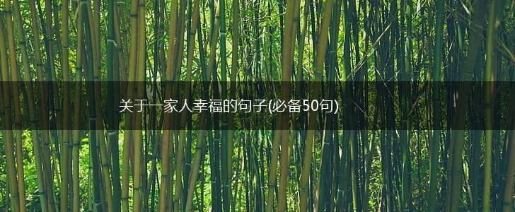 关于一家人幸福的句子(必备50句),第1张