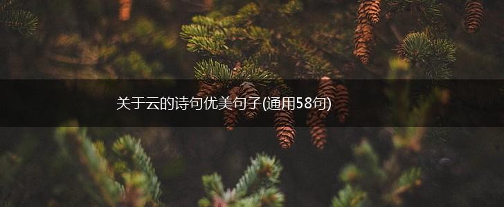 关于云的诗句优美句子(通用58句),第1张