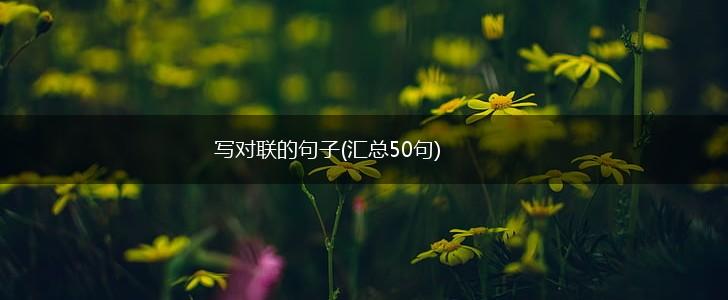 写对联的句子(汇总50句),第1张