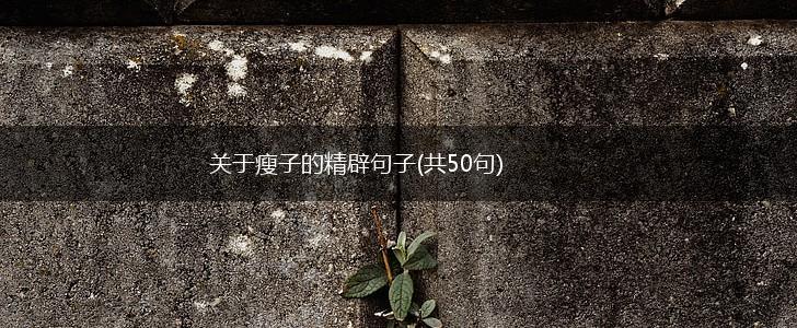关于瘦子的精辟句子(共50句),第1张
