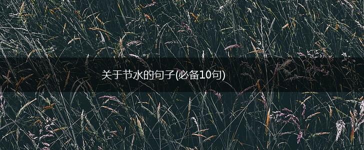 关于节水的句子(必备10句),第1张