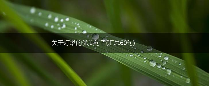 关于灯塔的优美句子(汇总60句),第1张