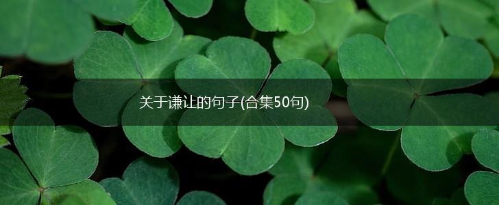 关于谦让的句子(合集50句),第1张
