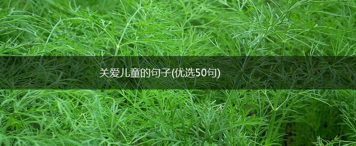 关爱儿童的句子(优选50句),第1张
