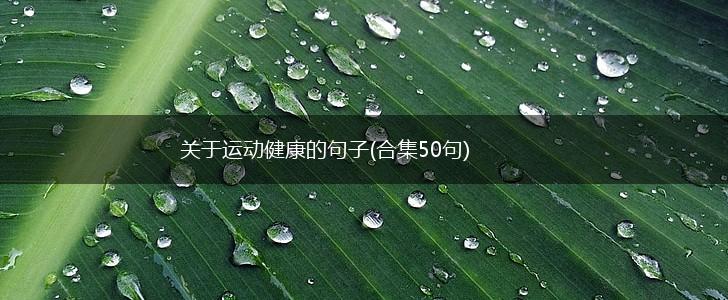 关于运动健康的句子(合集50句),第1张