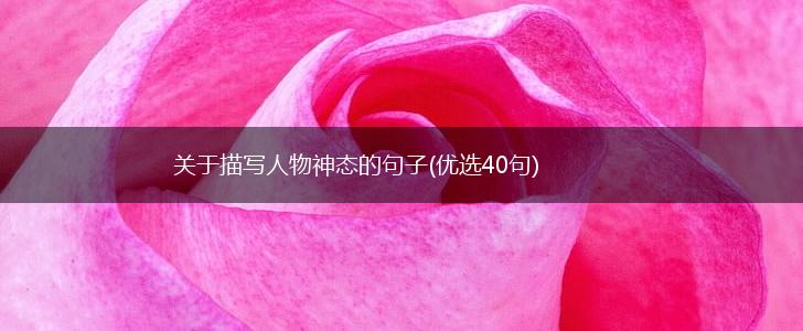 关于描写人物神态的句子(优选40句),第1张