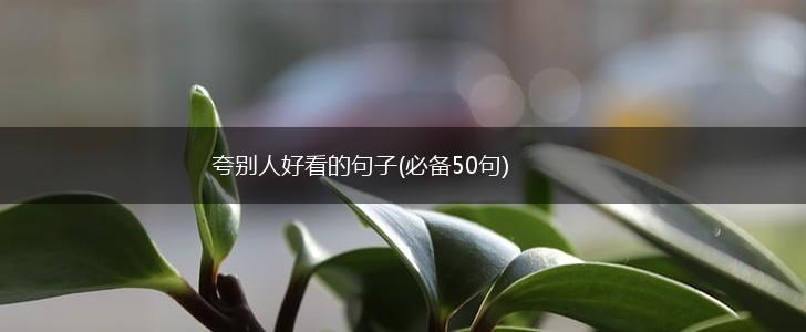夸别人好看的句子(必备50句),第1张