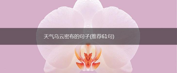 天气乌云密布的句子(推荐61句),第1张