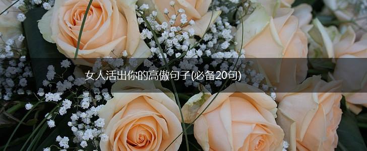女人活出你的高傲句子(必备20句),第1张