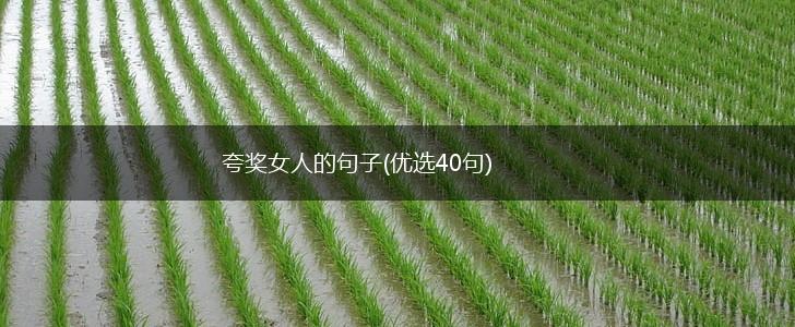 夸奖女人的句子(优选40句),第1张