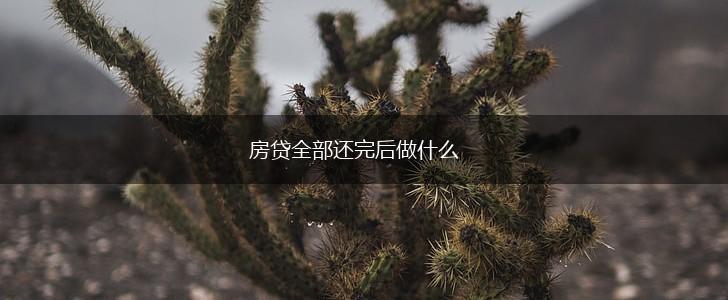 房贷全部还完后做什么,第1张