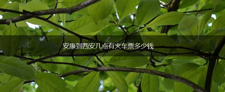 安康到西安几点有火车票多少钱,第1张