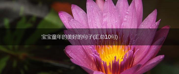 宝宝童年的美好的句子(汇总10句),第1张