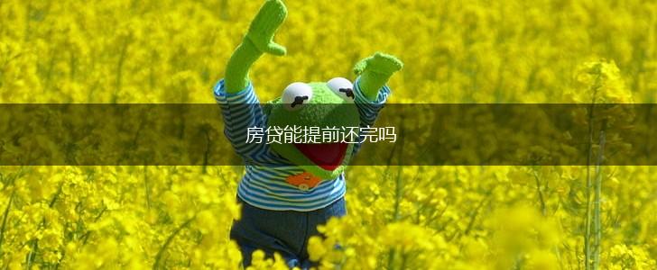房贷能提前还完吗,第1张