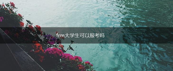 frm大学生可以报考吗,第1张