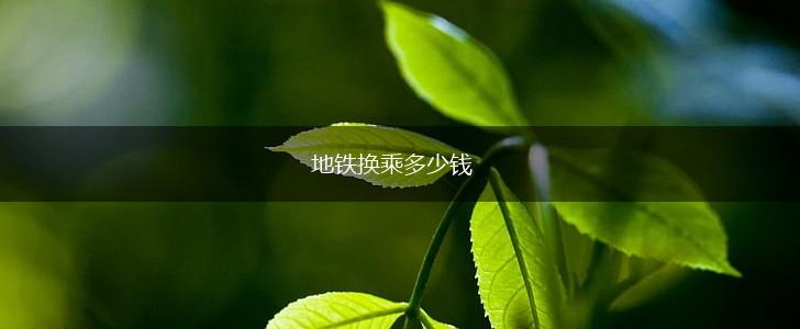 地铁换乘多少钱,第1张
