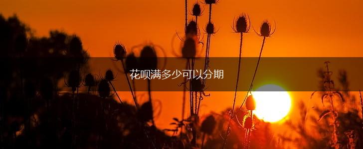花呗满多少可以分期,第1张