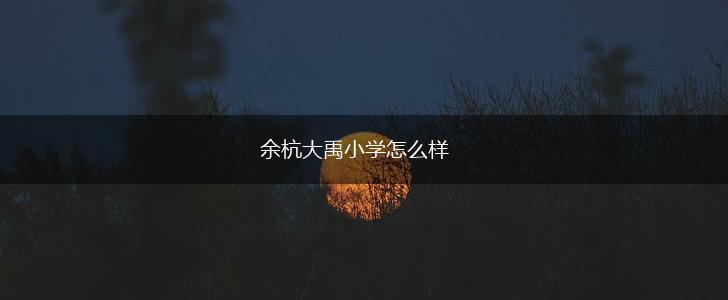 余杭大禹小学怎么样,第1张