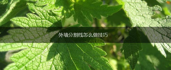 外墙分割线怎么做技巧,第1张