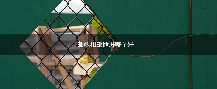 邮政和邮储进哪个好,第1张