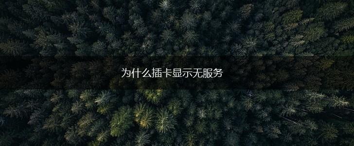 为什么插卡显示无服务,第1张