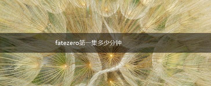 fatezero第一集多少分钟,第1张