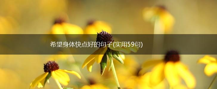 希望身体快点好的句子(实用59句),第1张
