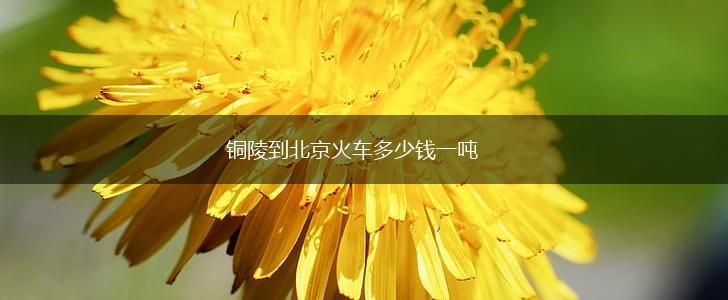 铜陵到北京火车多少钱一吨,第1张