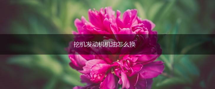 挖机发动机机油怎么换,第1张