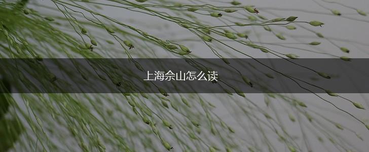 上海佘山怎么读,第1张