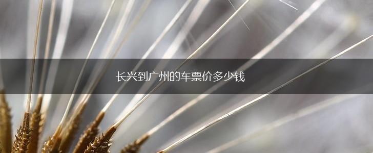长兴到广州的车票价多少钱,第1张