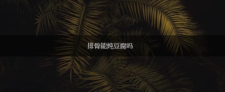 排骨能炖豆腐吗,第1张