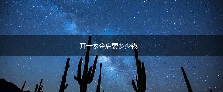 开一家金店要多少钱,第1张