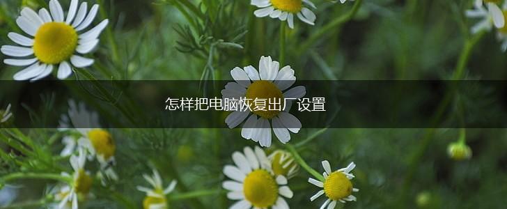 怎样把电脑恢复出厂设置,第1张