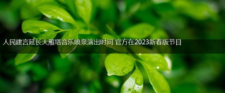 人民建言延长大雁塔音乐喷泉演出时间 官方在2023新春版节目中优化,第1张