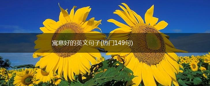 寓意好的英文句子(热门149句),第1张