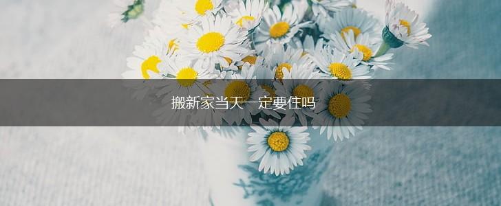 搬新家当天一定要住吗,第1张