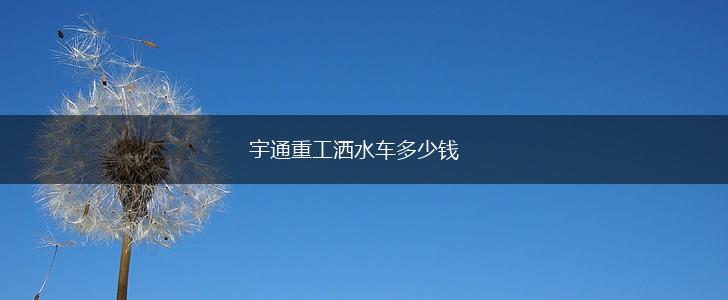 宇通重工洒水车多少钱,第1张