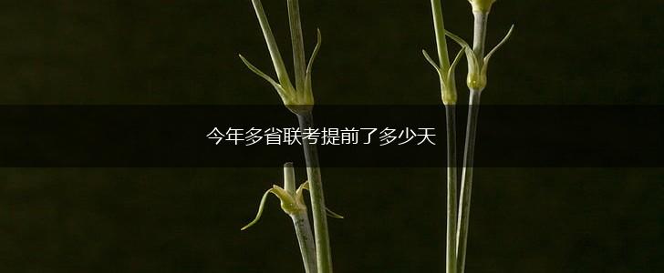 今年多省联考提前了多少天,第1张