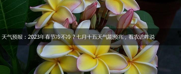 天气预报：2023年春节冷不冷？七月十五天气能预兆，看农谚咋说,第1张
