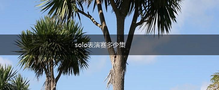 solo表演赛多少集,第1张