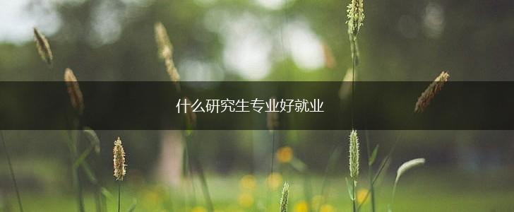 什么研究生专业好就业,第1张