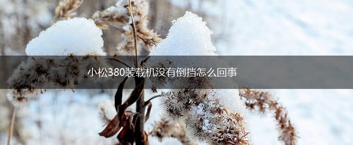 小松380装载机没有倒挡怎么回事,第1张
