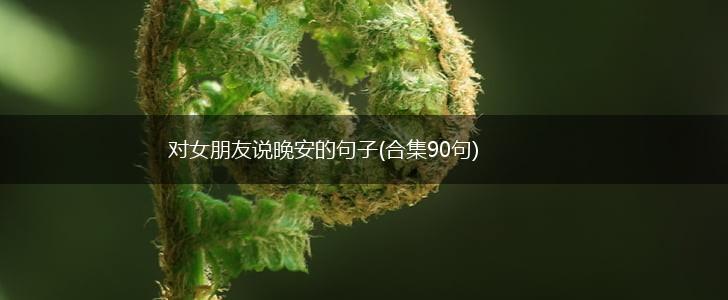 对女朋友说晚安的句子(合集90句),第1张