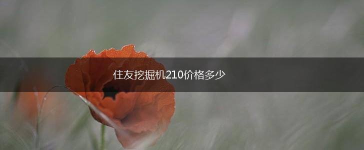 住友挖掘机210价格多少,第1张
