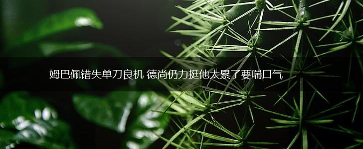 姆巴佩错失单刀良机 德尚仍力挺他太累了要喘口气,第1张