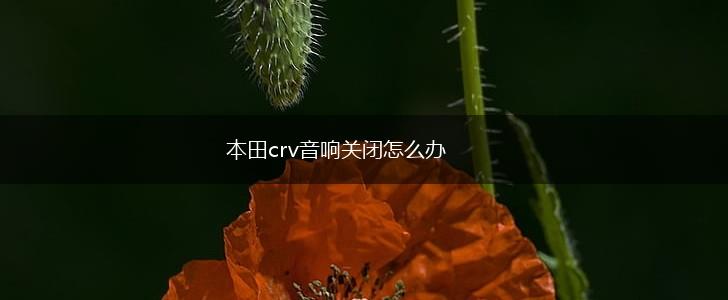 本田crv音响关闭怎么办,第1张